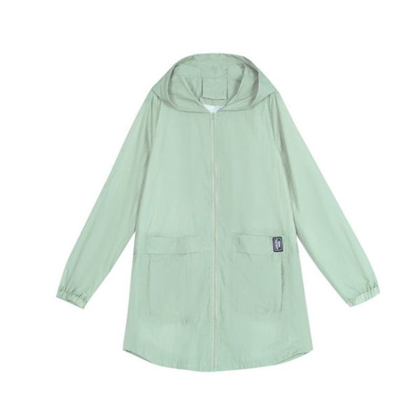 Mid-Length Hooded Sun Protection Clothing Uv Women'S Sun Protection Clothing