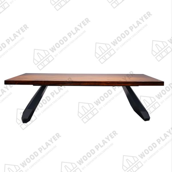 Black Brushed Powder Coating Metal Bench Leg Wrought Cast Iron Square Desk Leg