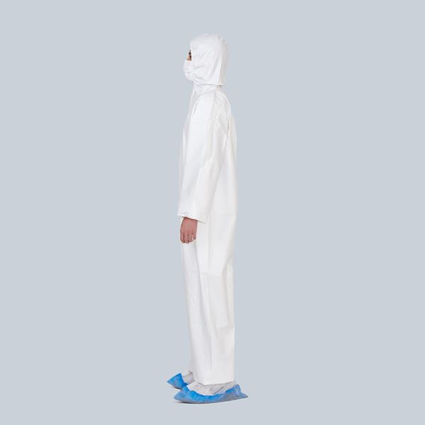Breathable Medical Protective Clothing 60g Microporous Suit Chemical Resistant