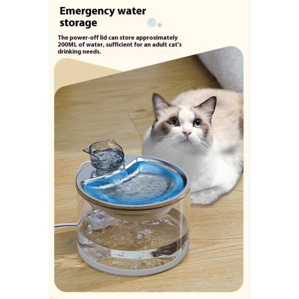 Eco-Friendly Automatic Circulating Water Dispenser for Smart Cats Dogs New Solid Pattern Glass Pet Water Dispenser Charge Power