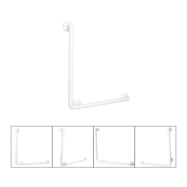 L-Shaped Nylon Grab Bar, Wall Mounted Safety Handrail for Bathroom