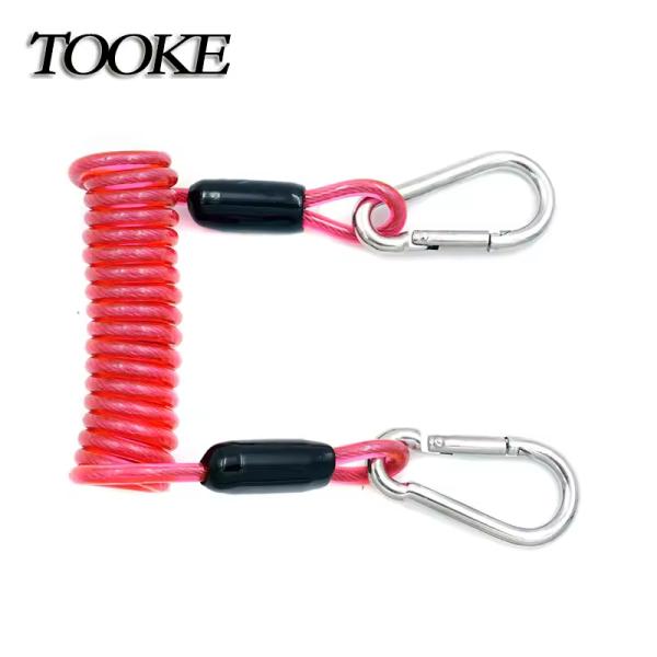 Underwater Flexible Diving Spring Coil Lanyard For Scuba Swimming