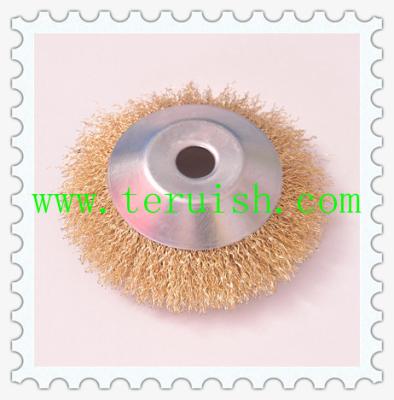 Crimped Wire Hole Plate Wheel Brushes TRC04
