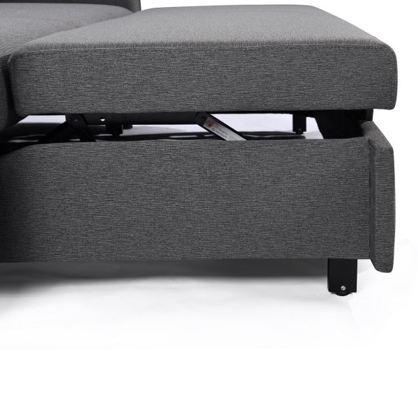 3 in 1 Convertible Sleeper Sofa Bed Modern Fabric Loveseat Futon Sofa Couch w/Pullout Bed,Furniture for Living Room