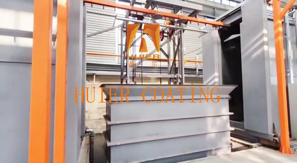 Mesh sedimentation plastic dipping line