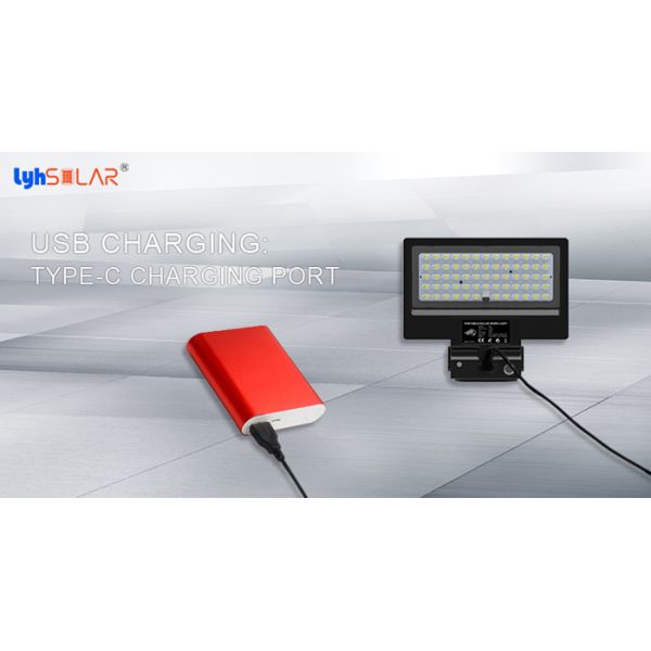 черные портативные солнечные света 15В на открытом воздухе с высоким ярким выходом 1350Лм для освещения сада