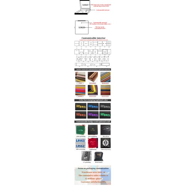 OEM ODM Box de bijoux de luxe personnalisé de haute qualité Blue Velvet Jewelry Box avec logo