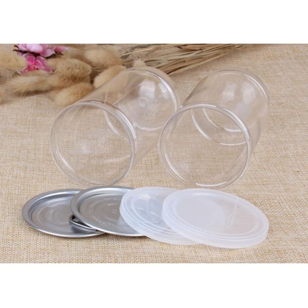 Plastic Packaging Tube Airtight Waterproof Clear Pet Jar With EOE Lid