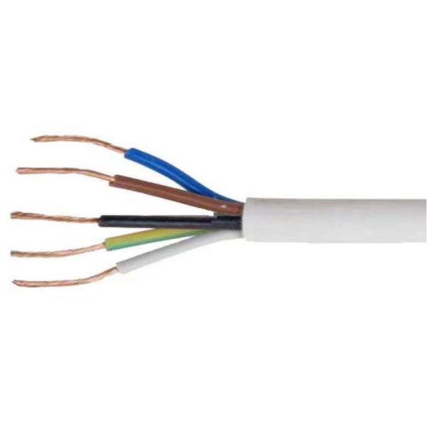 transparent white black 5 Core Cables RVV300/500- 5x0.75mm² LED accessories PVC 200Meter /roll sheathed wire