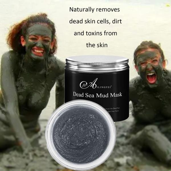 Black Dead Sea Mud Facial Mask Whitening Deep Cleaning 250g/pc