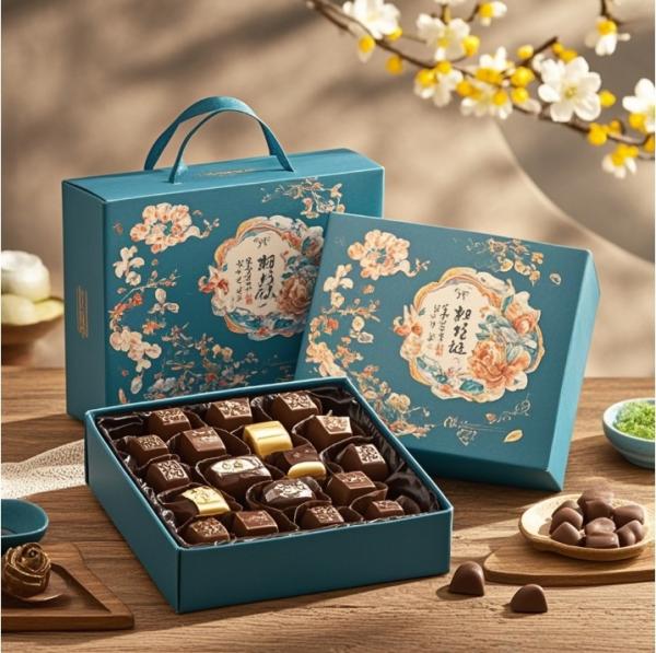 High End Customized logo Luxurious Food Grade Chocolate Truffle Paper Packaging Box Chocolate Gift Box