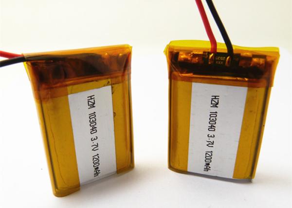 Mobile Phones Lithium Polymer Battery 3.7v 1200mah Lipo Battery With PCM 103040