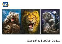 Framed Art Lenticular 3D Poster Angry Animal Changing Picture Home Decoration