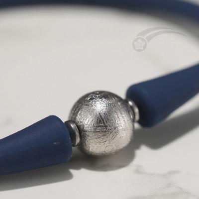 Silicone Elastic Rope Meteorite Bead Bracelet 10mm Unisex Fashionable