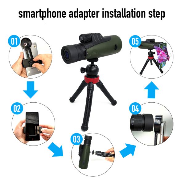 Подарки людей призмы телескопа BAK4 сигнала наивысшей мощности 10-30X50 Monocular для наблюдать птицы
