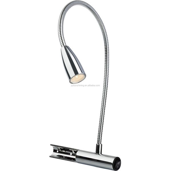80 Ra Color Rendering Flexible Gooseneck LED Bedside Reading Light with On-off Switch