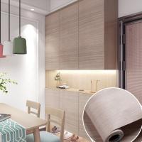 Papel de pared a prueba de humedad de grano de madera falsa de 100m de cáscara y pegamento Papel de pared extraíble