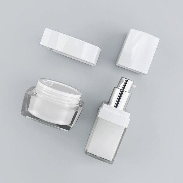 Tarros cosméticos cuadrados de acrílico botellas/30g de Skincare 15ml del cubo de PMMA