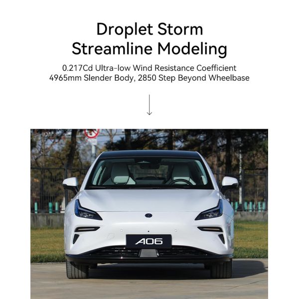 Hycan A06 Taxi électrique chinois Moyenne voiture électrique Avec une portée de 550KM-630KM