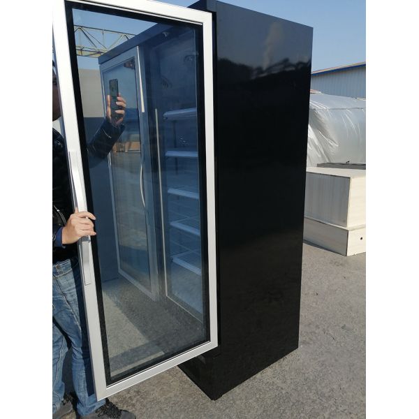 Ventilated Upright Glass Door Freezer Digital Thermostat With Air Cooling
