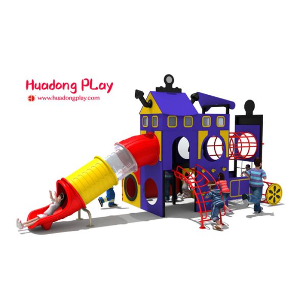 PE Board Plastic Playground Equipment  Mix Vivid Color 4 Cubic Meter