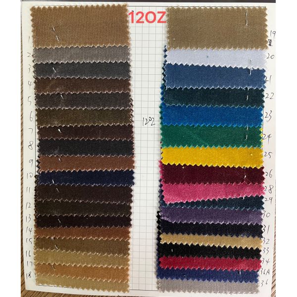 Wholesale Plain Woven Waxed Canvas Cloth by Yard Waterproof Cotton Canvas Fabric for Handbags