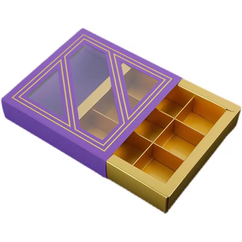 Люксовая коробка для упаковки шоколада с окном CMYK/Пантоновая печать