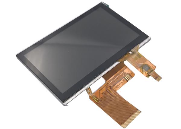 White Words Tft LCD Capacitive Touchscreen Module Over Blue Background 4.3inch 480*272