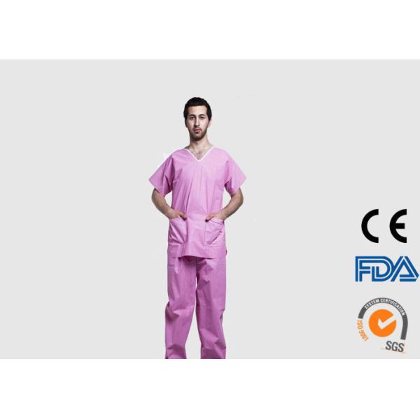 Lightweight Waterproof Disposable Coveralls Surgical Scrubs Environmentally Friendly