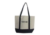 White 10oz 100 Cotton Tote Bags With Black Handles SEDEX Approval