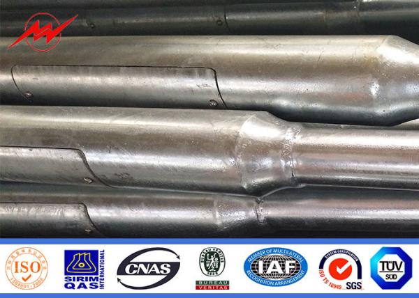Cor de superfície galvanizada do preto de aço alto de polo claro de rua do mastro 16m