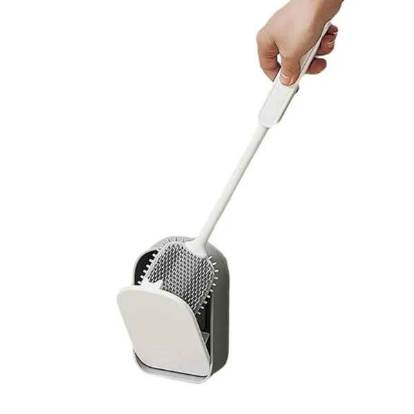 39.6cm Toilet Bowl Brush Silicone Wall Mounted Anti-Roll Anti-Drip Suitable for Travel Trailers and Campers RVers for RVers