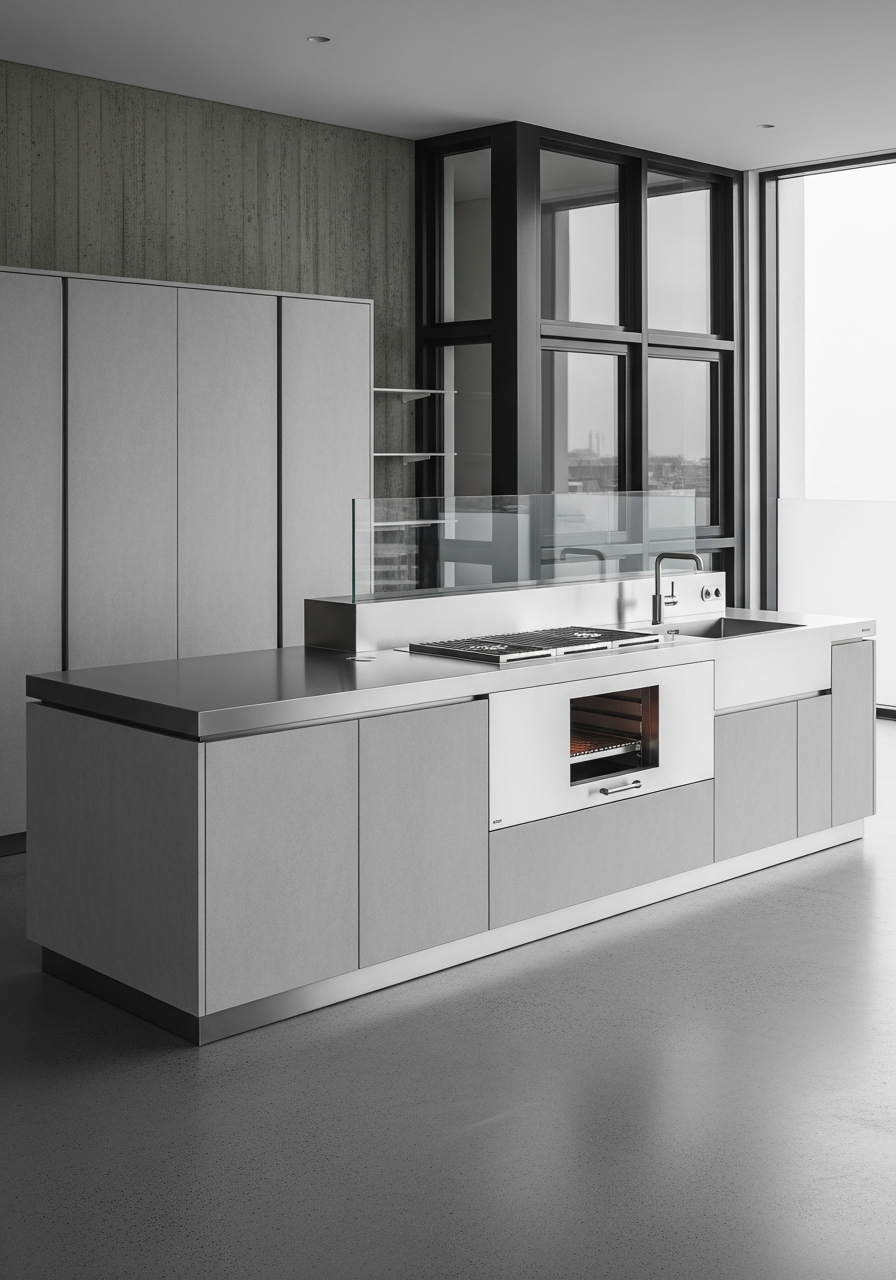Urban Stone Outdoor Kitchen Island in 304 Stainless Steel