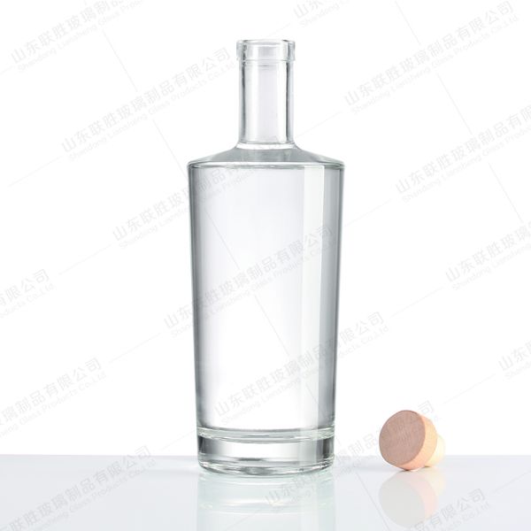 500ml Absinthe Round Glass Bottle with Long Neck Spirit Glass Bottle in Customized Color