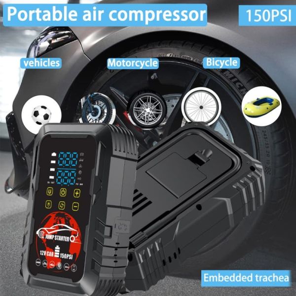 Smart Portable Jump Starter 3000A Car Battery Charger Booster