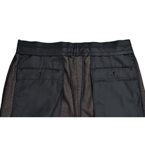 Outside Slim Fit Tailored Suits Brown Check Breastpocket Business Banquet