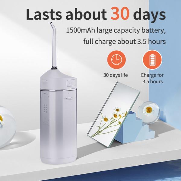 160ml Cordless Rechargeable Water Flosser Water Resistant With Three Modes