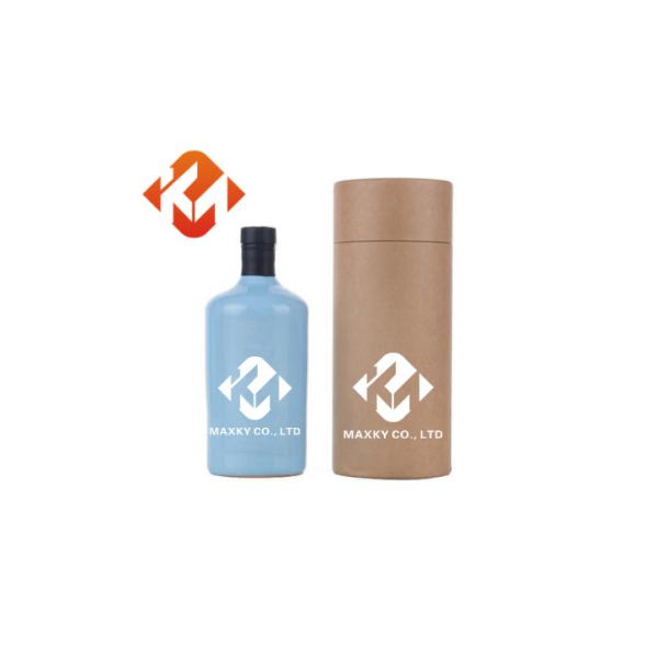 Single Bottle Wine Tube Packaging Impact Resistance Cardboard Cylinder Packaging