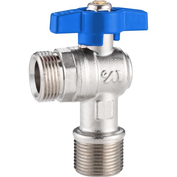 5101B Gas Stove Valve Brass Angle shutoff Valve Ball Type DN15 DN20 for Tap Water Supply with Stainless Steel Wall Cover