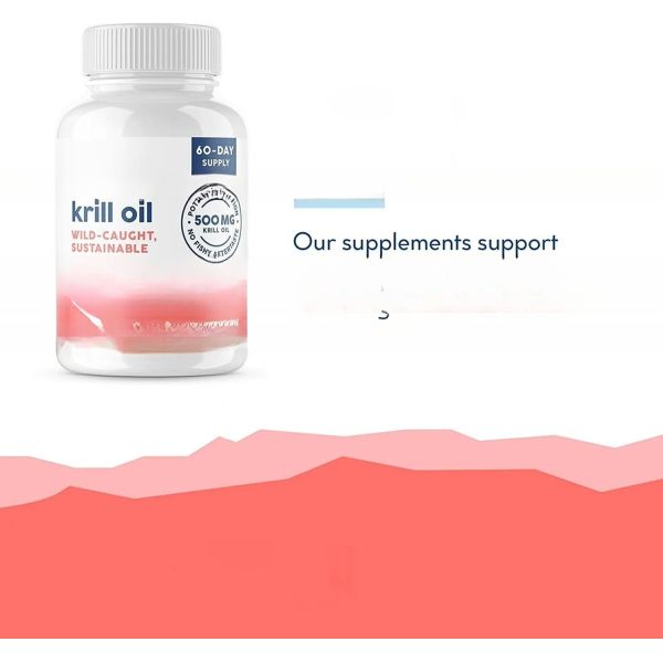 GMP Factory Supply Antarctic Krill Oil 1000mg Softgel Capsule Healthcare Supplement Omega 3 Capsules