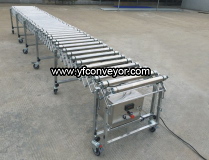 Flexible Motorized Stainless Steel Roller Conveyor,Flexible Roller Conveyor