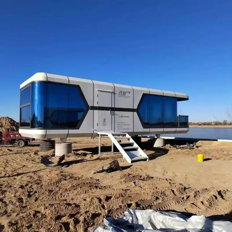 Modern Design Environmentally Friendly Futuristic Container House-Waterproof Sand-Proof Villa Steel Sandwich Panel Prefab House