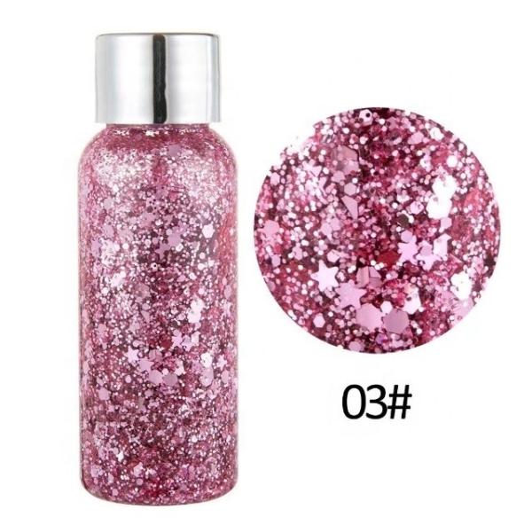 Craft Glitter Gel Body Mermaid Sequins Skin Long Lasting Sparkling Cream Eye Shadow for Customized Shape Hair and Nail