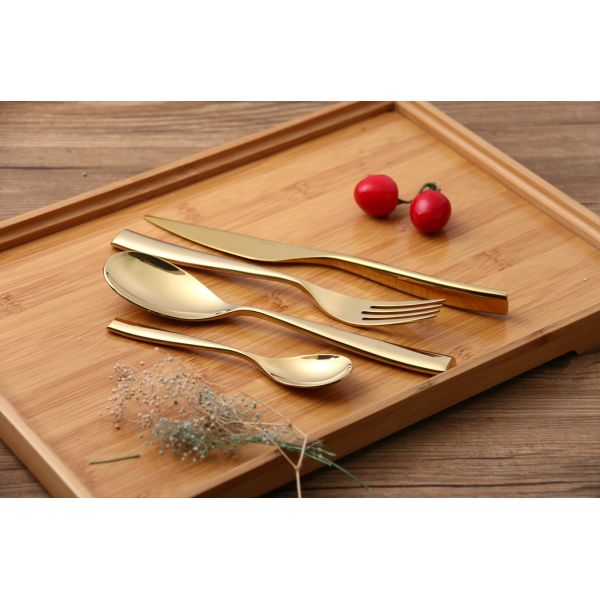 Dishwasher Safe LFGB 304 Gold Stainless Steel Silverware Forks