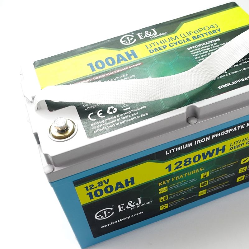 High Capacity BT LiFePO4 Lithium Ion Battery Pack 12V 100Ah 4S Unlimited Parallel Support