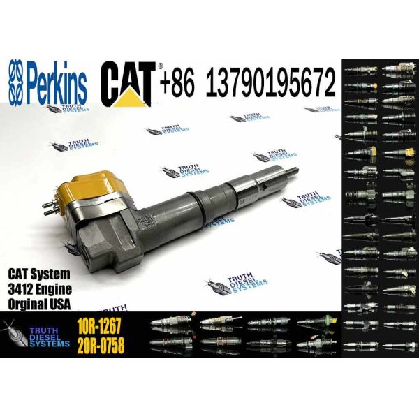 Inyector de combustible diésel 232-1171 10R-1267 para motor Caterpillar 3412E 631D 633D 631G 639D 637D Tractor de ruedas 773E Camión 988F II