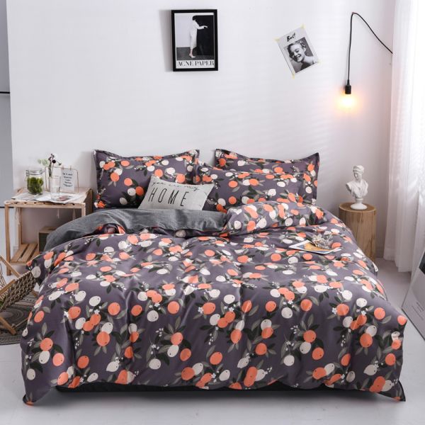 Bedroom African Bedding Set with 300tc Thread Count and Custom Leaf Pattern Printing
