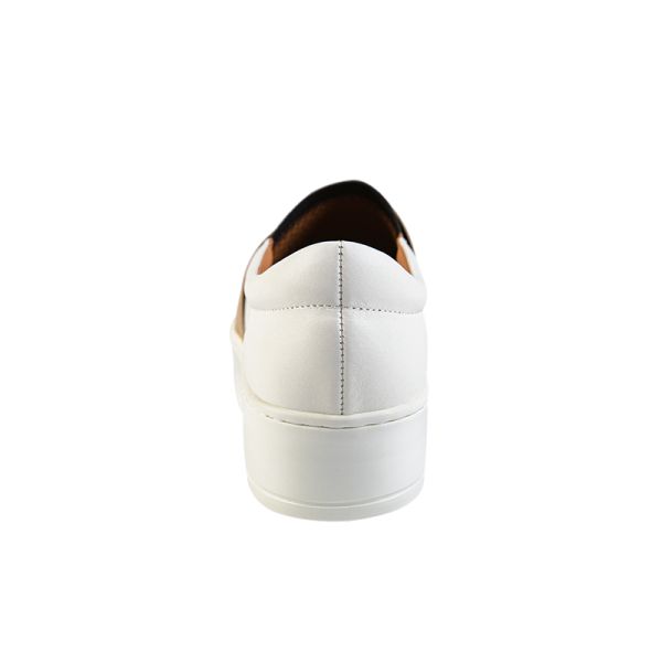 White Loafers Leather Hiking Shoes With Soft Cow Leather Upper