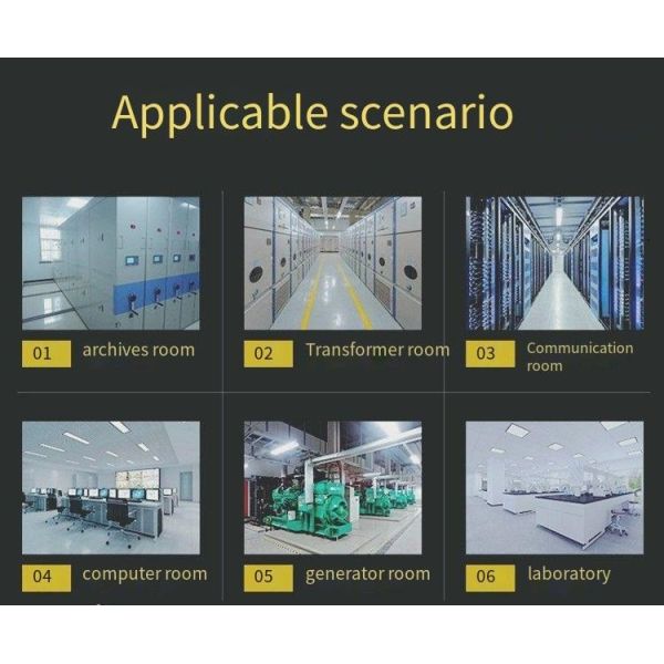 Système d'extinction d'incendie à suspension multiple FM 200 HFC 227ea dans une seule zone de protection