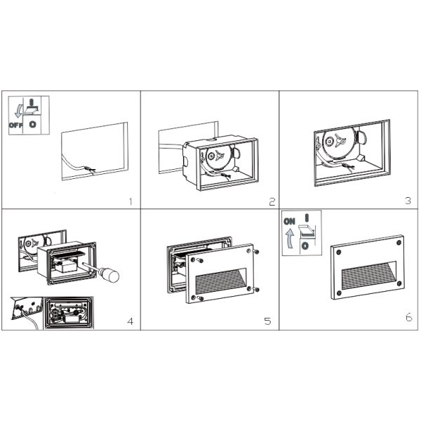 5 years warranty 3W IP65 Outdoor LED Step Lights aluminum led recessed corner step lighting CE RoHs
